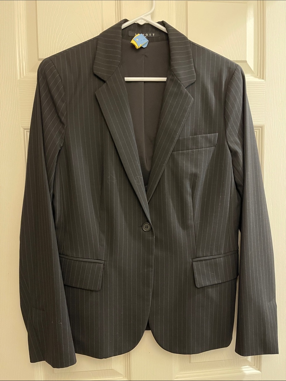 Theory Black Pinstripe Women's Blazer